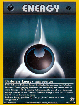 Darkness Energy (104/111) [Neo Genesis 1st Edition]