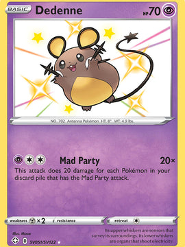 Dedenne (SV051/SV122) [Sword & Shield: Shining Fates]