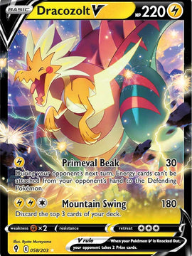 Dracozolt V (058/203) [Sword & Shield: Evolving Skies]