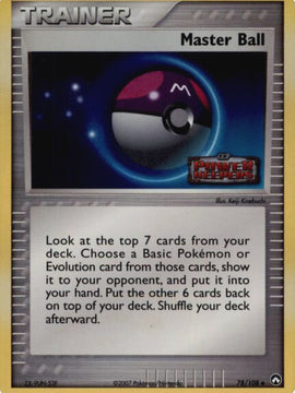 Master Ball (78/108) (Stamped) [EX: Power Keepers]