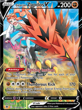 Galarian Zapdos V (TG19/TG30) [Sword & Shield: Astral Radiance]