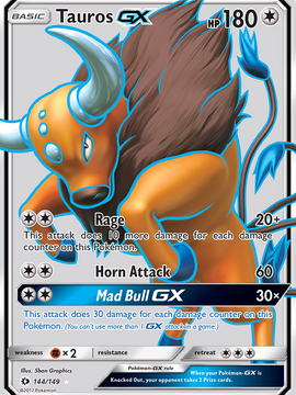 Tauros GX (144/149) [Sun & Moon: Base Set]