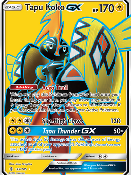 Tapu Koko GX (135/145) [Sun & Moon: Guardians Rising]