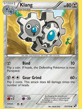 Klang (75/114) (Cracked Ice Holo) (Blister Exclusive) [Black & White: Base Set]