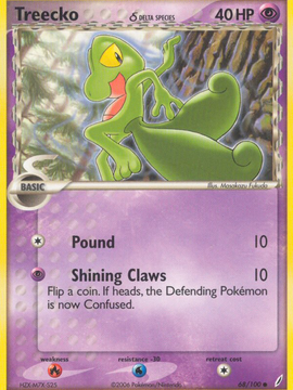 Treecko (68/100) (Delta Species) [EX: Crystal Guardians]