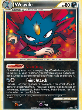 Weavile (25/90) [HeartGold & SoulSilver: Undaunted]