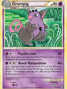 Grumpig (23/102) [HeartGold & SoulSilver: Triumphant]