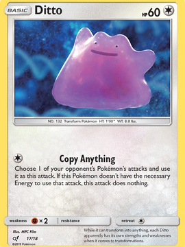 Ditto (17/18) [Sun & Moon: Detective Pikachu]