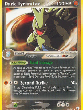 Dark Tyranitar (20/109) (Theme Deck Exclusive) [EX: Team Rocket Returns]