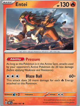 Entei (030/197) [Scarlet & Violet: Obsidian Flames]
