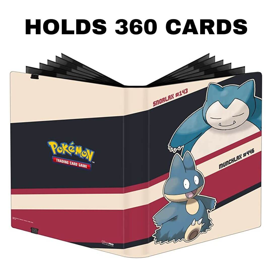 pokemon binder 360 cards Pokémon Snorlax & Munchlax 9-Pocket Ultra Pro-Binder (360 card slots) – Danireon Cards & Games