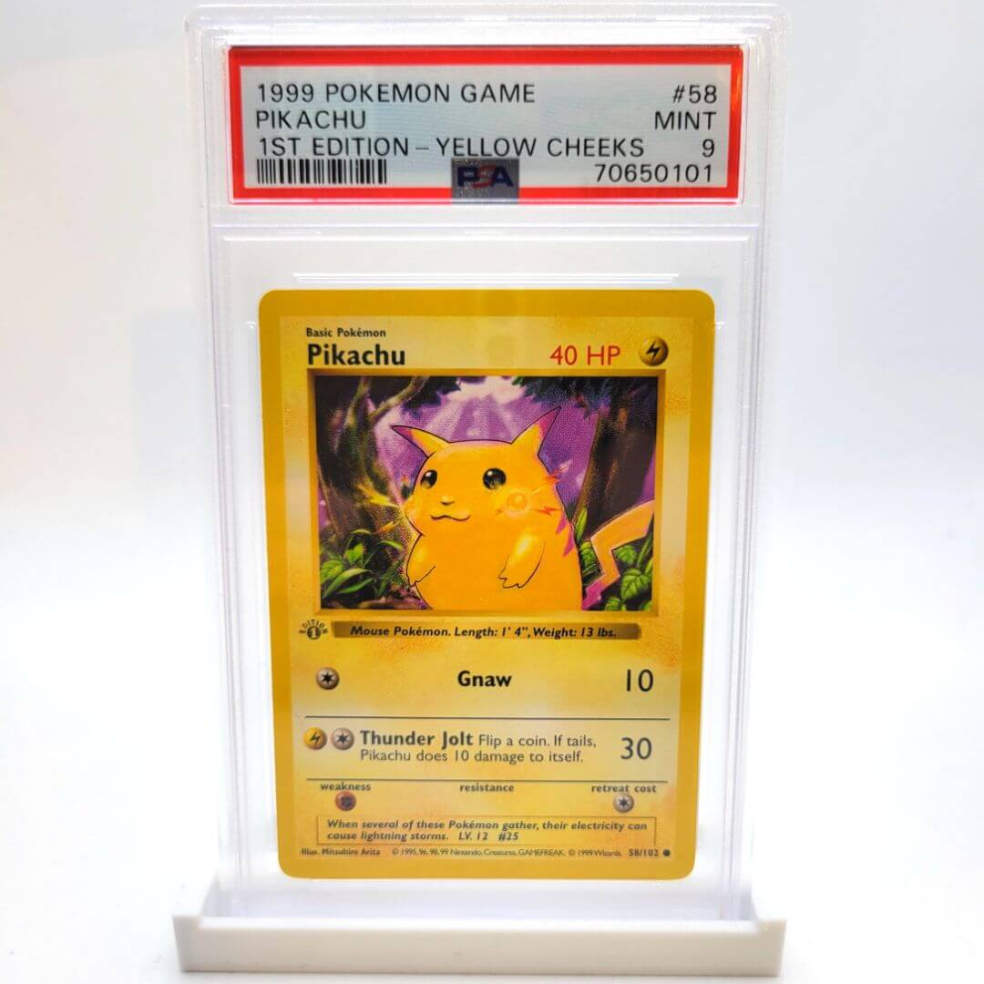 PSA 9 Base Set Pikachu (Yellow Cheeks Grey Stamp) - 1st Edition Danireon Cards & Games PSA 9 Base Set Pikachu (Yellow Cheeks Grey Stamp) - 1st Edition Danireon Cards & Games